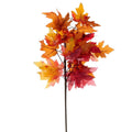 27” Fall Maple Leaf and Berry Spray, Red Orange Yellow Artificial Autumn Foliage Stem, Wreath and Floral Supply
