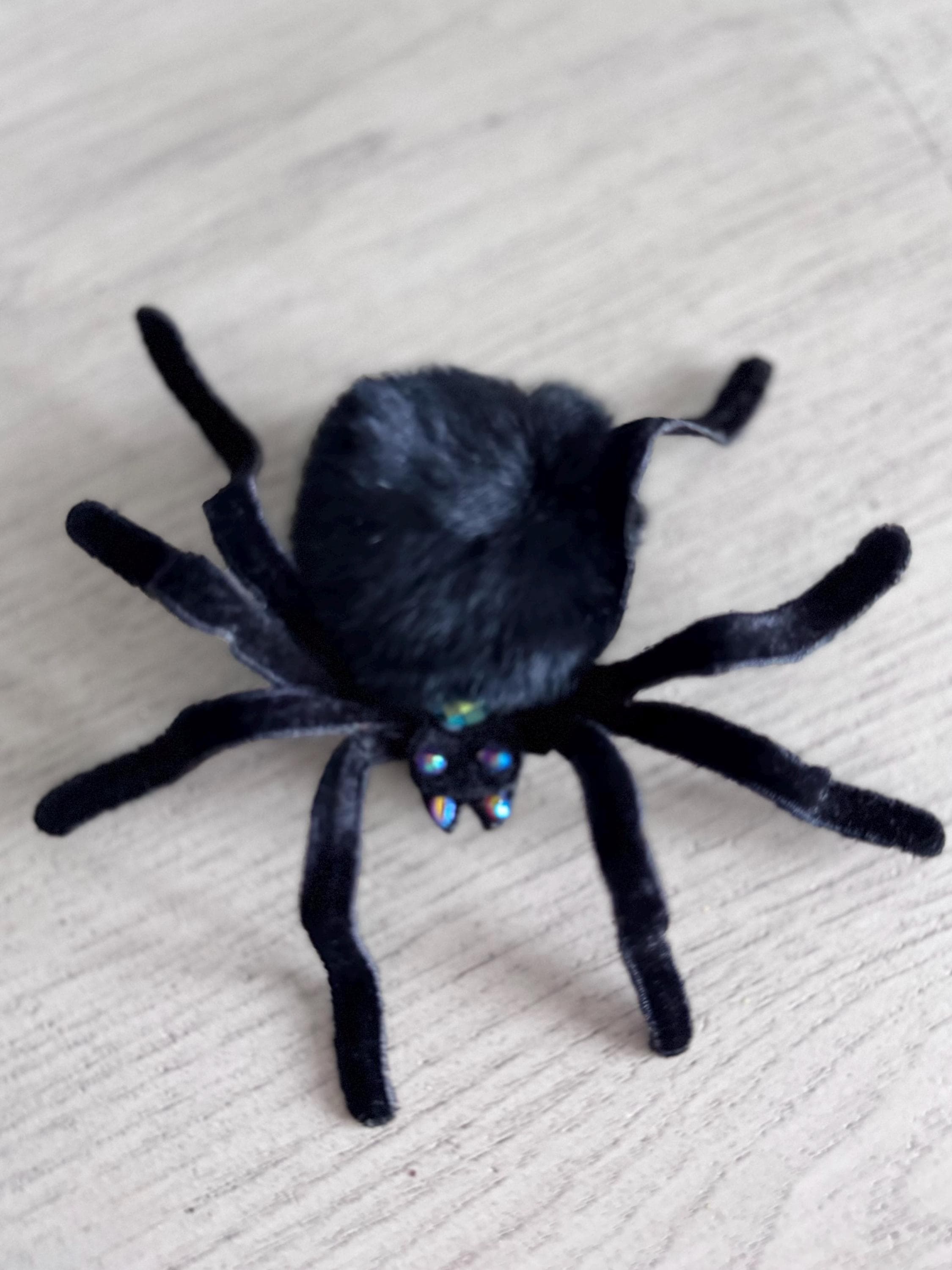 D. Stevens 7" Black Widow Spider Clip | Black Felt Halloween Spider | Wreath, Garland and Tree Decoration