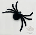 D. Stevens 7" Black Widow Spider Clip | Black Felt Halloween Spider | Wreath, Garland and Tree Decoration
