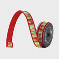 Farrisilk 1” Red Lime Green Christmas Plaid Ribbon, 10 Yard Roll, Wired Designer Ribbon, Red Velvet Back Holiday Wreath Ribbon