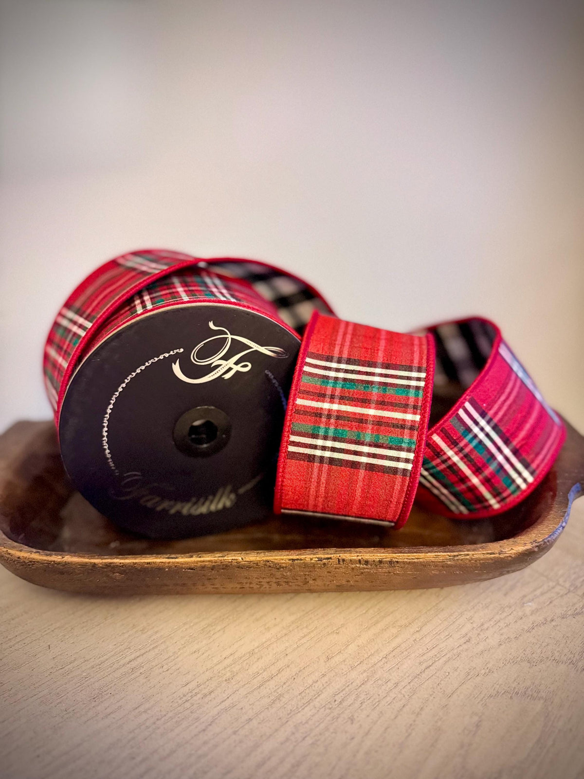 Christmas Ribbon: Farrisilk Homestead Holiday Multi 2.5-Inch Red Plaid