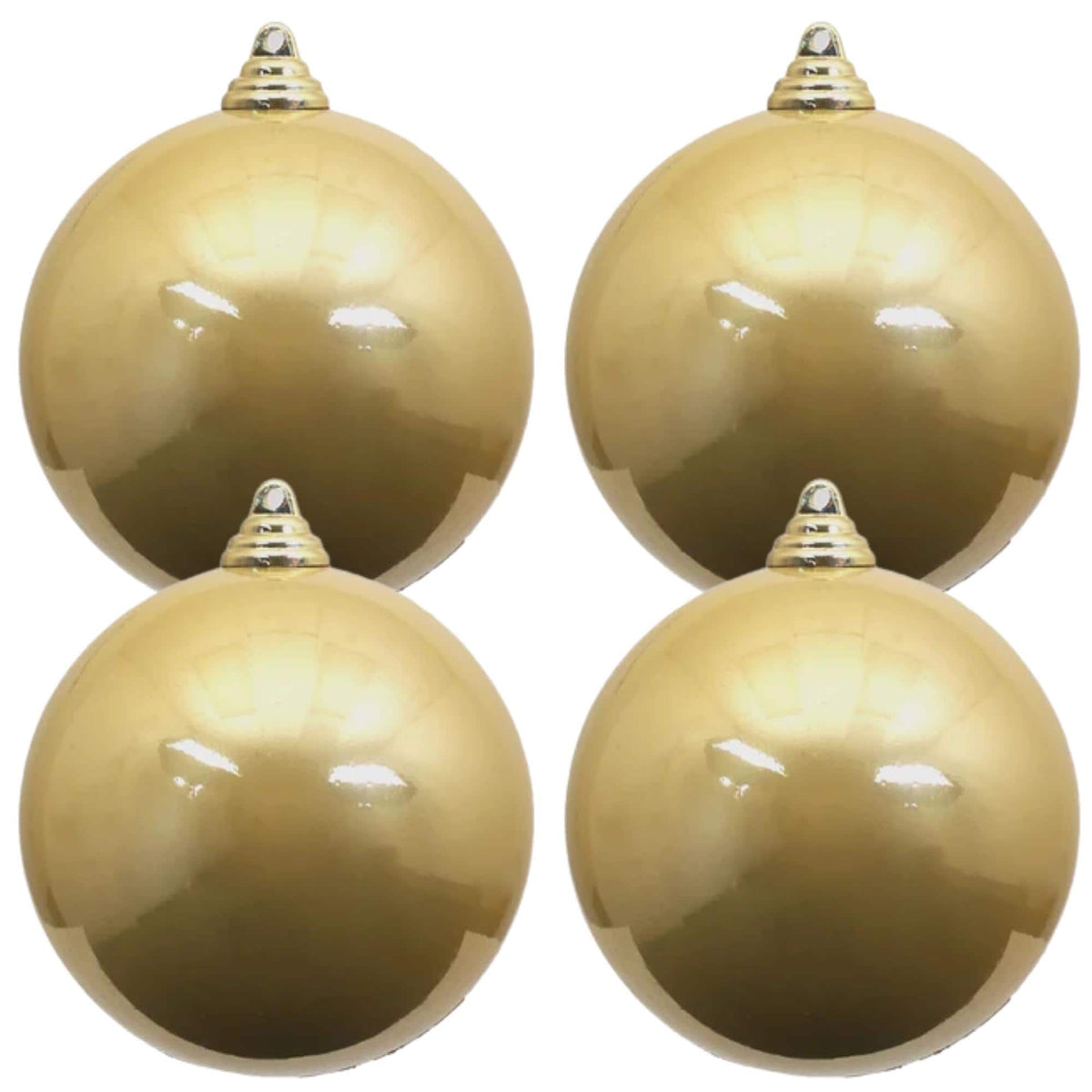 Farrisilk Gold Candy Apple Ornaments, Set of Four 5-Inch Shatterproof