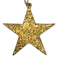 Gold Metal Star Ornament: 6-Inch Ornate Christmas Tree, Wreath, Garland Decor