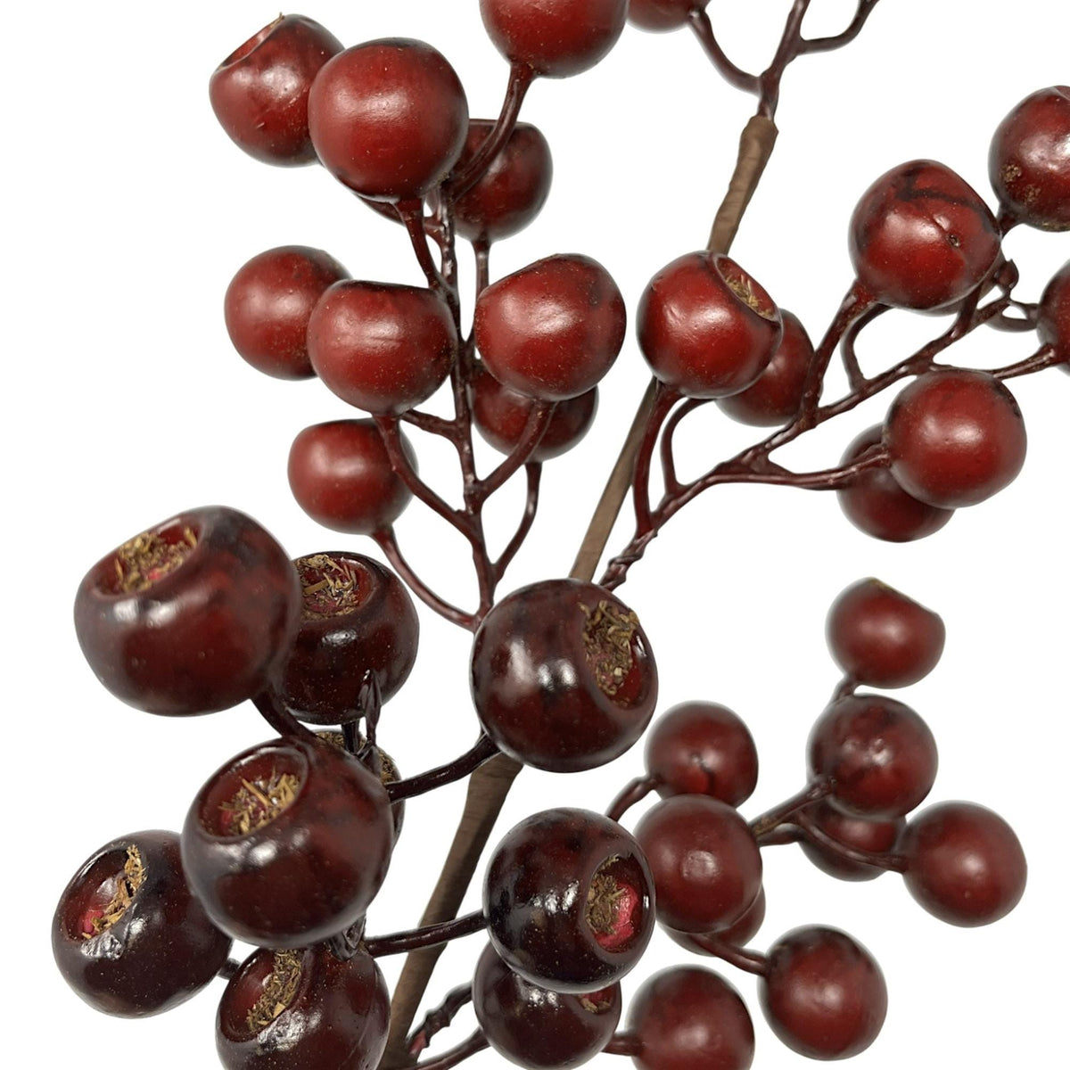 24-Inch Grand Pod Berry Spray, Artificial Burgundy Holiday Greenery