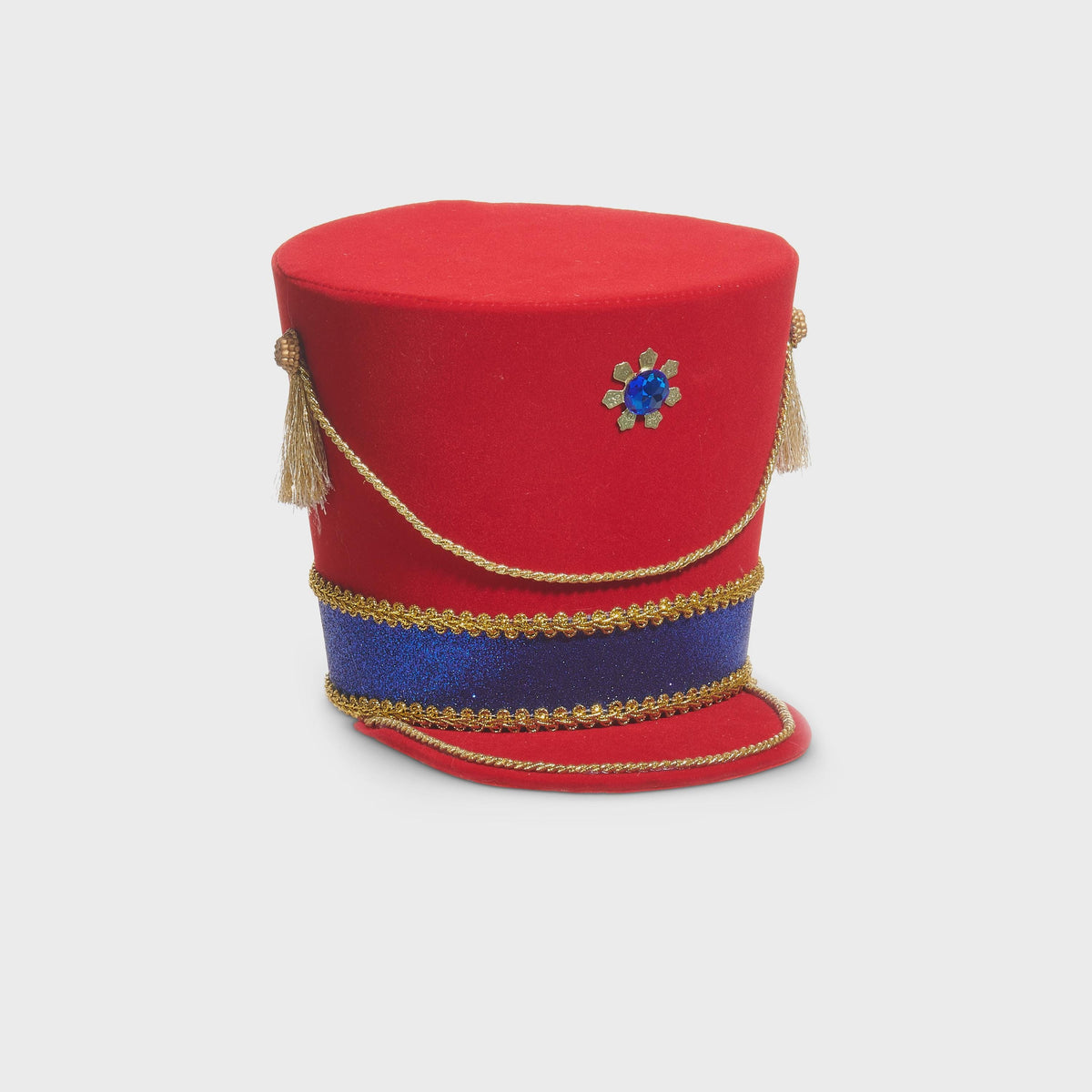 Small Nutcracker Hat, 6.25-Inch Red Christmas Tree Topper