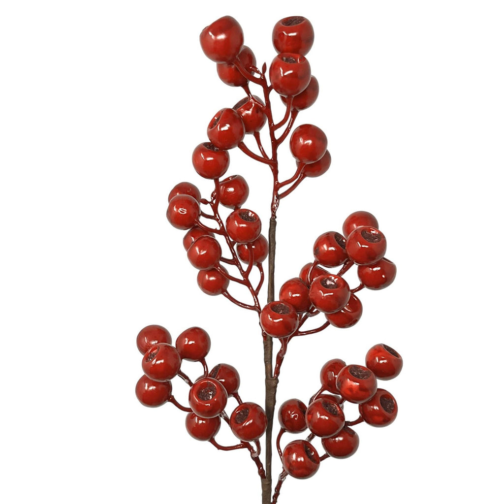 Grand Pod Berry Spray, 24-Inch Red Artificial Christmas Tree Decor